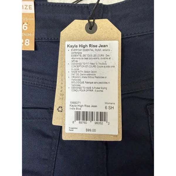 Prana Kayla‎ High Rise Jean Indie Blue Womens 6 Short 30 Inseam NWT 1968371 - Image 6