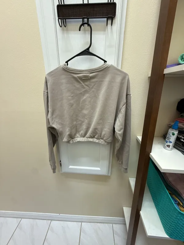 Gymshark Whitney Simmons Cropped Pullover Sweatshirt Mink Size S - Image 5