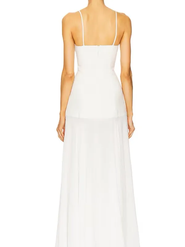 Lovers and Friends Elegant White Spaghetti-Strap Maxi Dress - Image 2