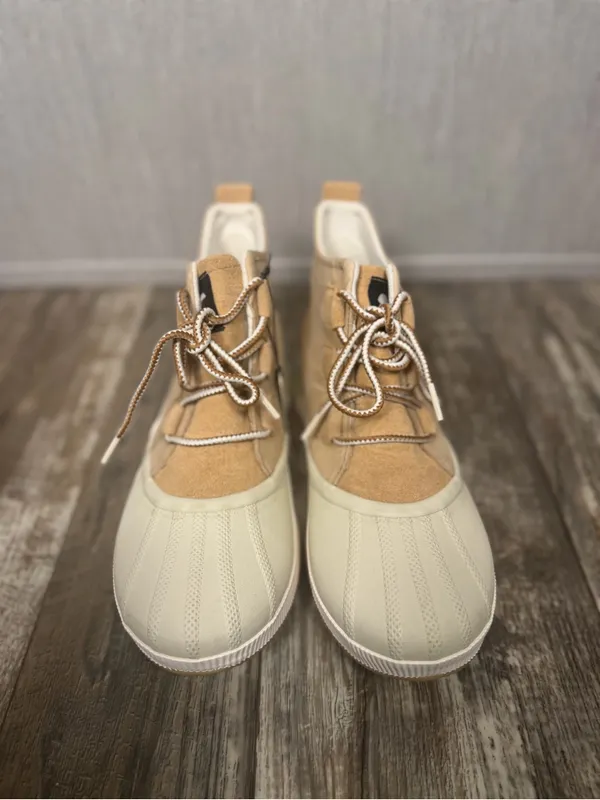 Sorel Women's Tan and White Waterproof Platform Ankle Boot Size 10.5 - Image 8