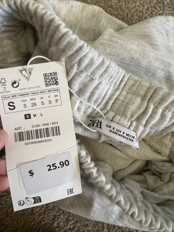 ZARA Grey Sweat Shorts - Image 4