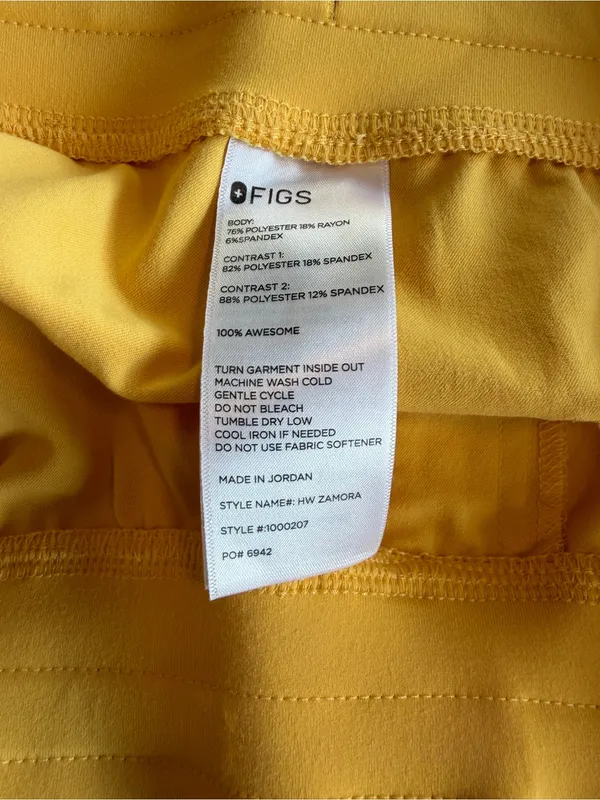 Figs Scrub Set Set Rafaela Top Sz 3XL/ HW Zamora Jogger Pants Size XXL Dandelion - Image 7
