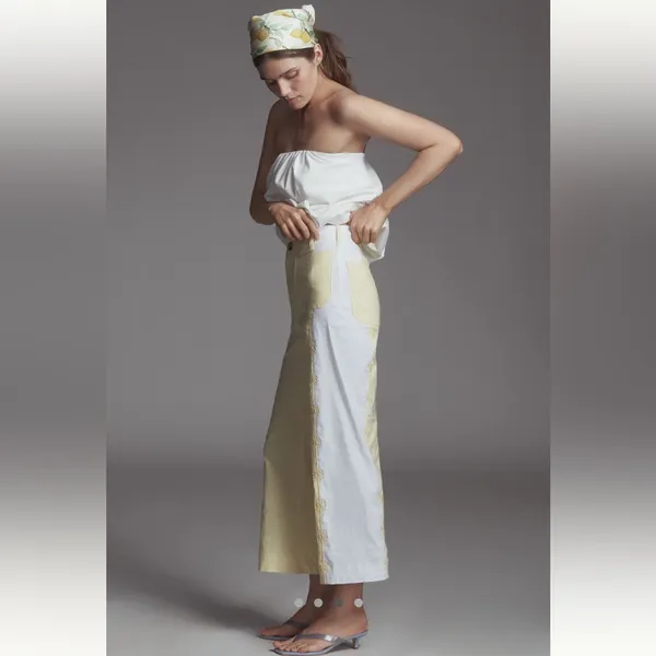 Anthropologie Maeve The Colette Embroidered Crop Wide-Leg Pants - Image 3