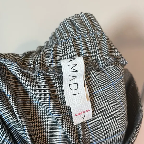 Anthropologie Amadi Plaid Pleated High Rise Wide Leg Trouser Pants M - Image 5