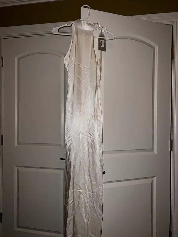 Meshk Claire satin dress - Image 7