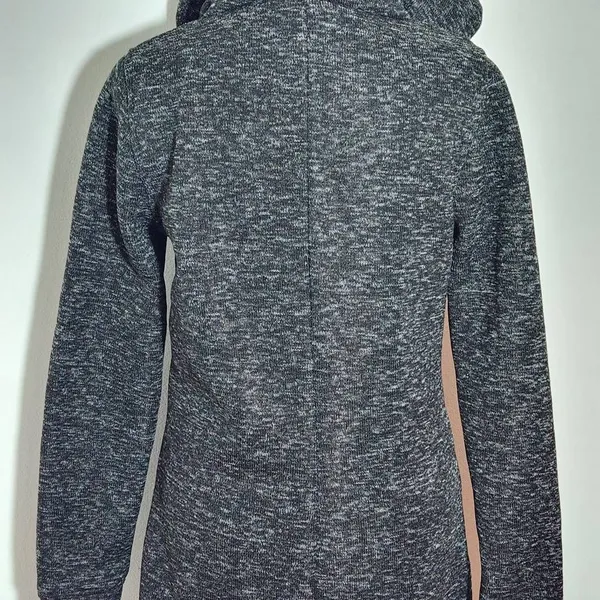 Fabletics Black Yukon Dress Size Small Black Knit Mini Dress with Hoodie - Image 6