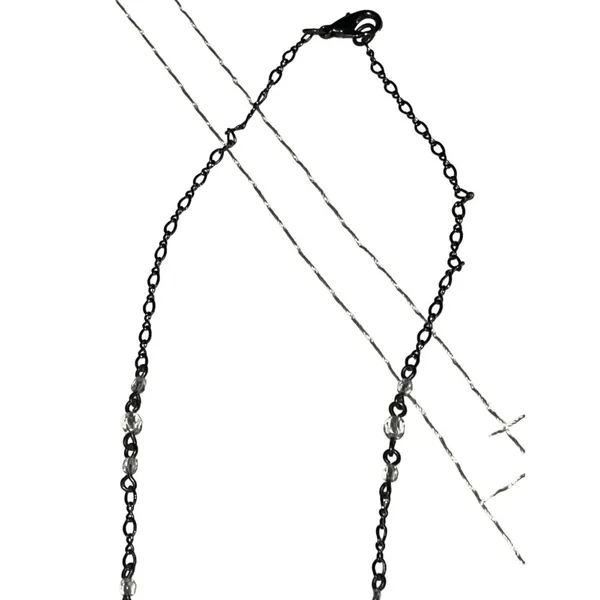 Victorian Crystal & Rhinestone Double Pendant Necklace - Image 7