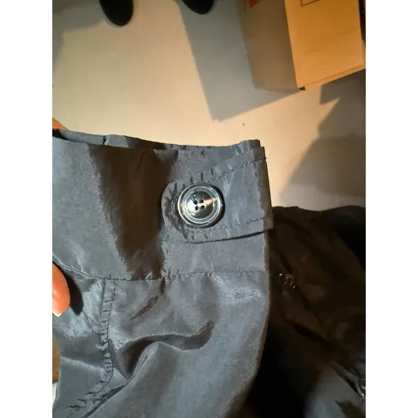 In Front Windbreaker Jacket Women's Size 2XL Black Hooded Single Breasted - Image 8