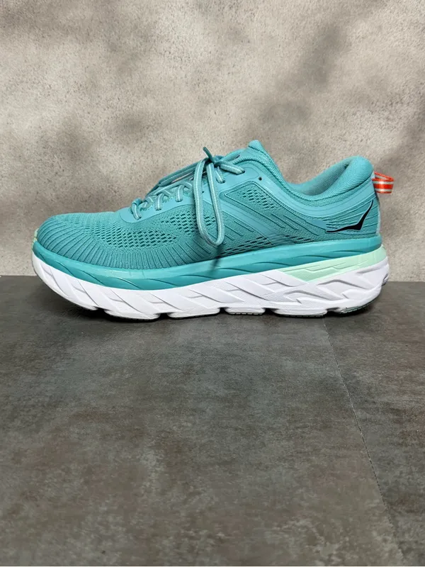 Hoka One One Bondi 7 Women’s Aqua Running Shoes Size 9.5 - Image 11