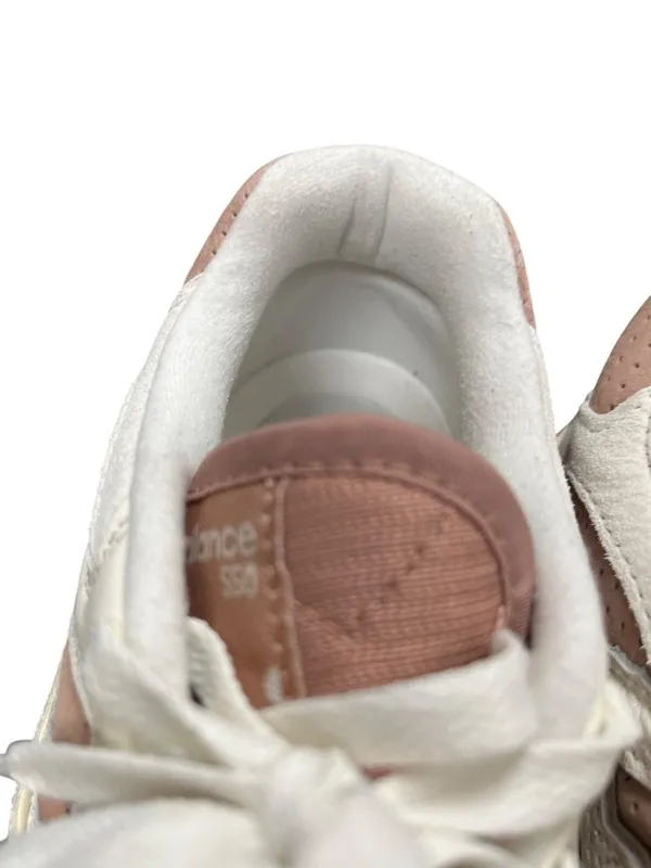 New Balance 550 wms white pink leather suede retro low sneakers sz 8B SKU 10-449 - Image 9