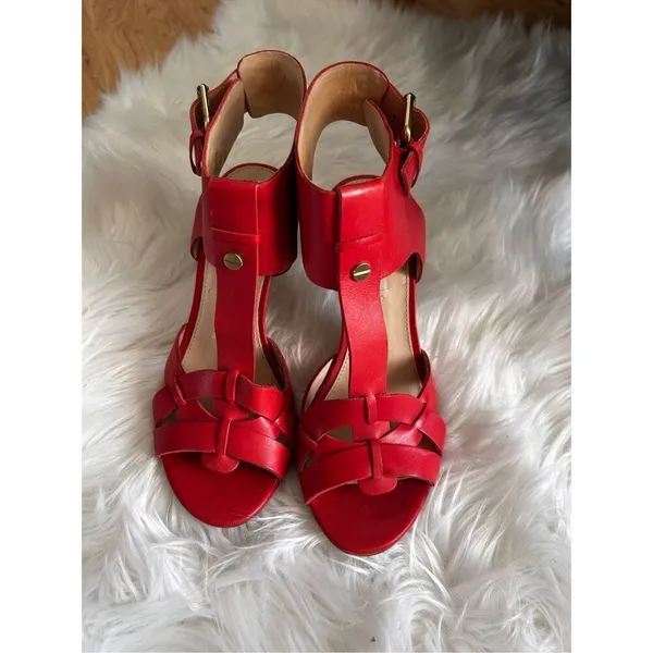 Guess heels orange coral color size 6.5 about 4 inch heel - Image 2