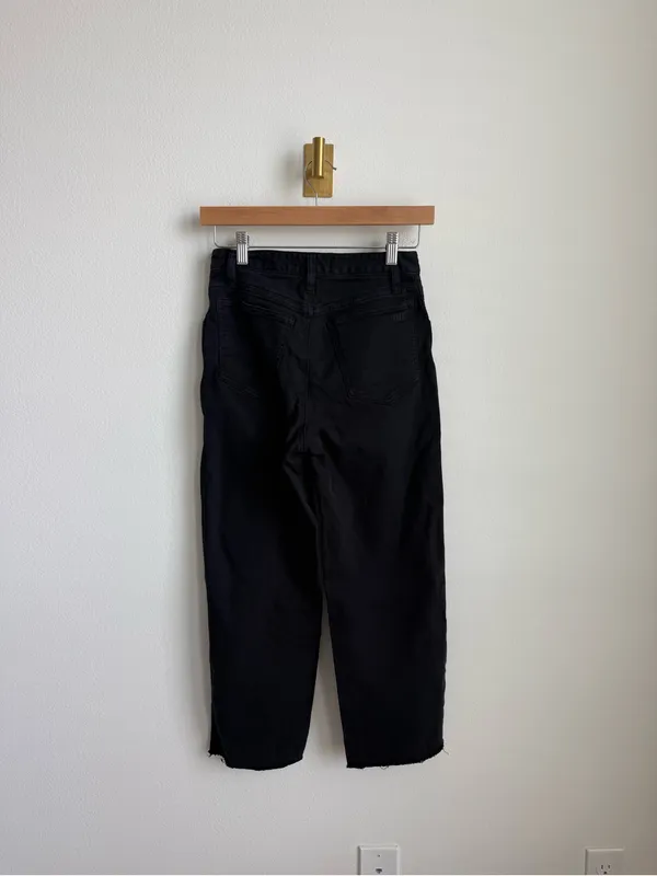 Aritzia TNA 90s Camden Pant Black Cotton Twill Straight Leg Size 2 - Image 6