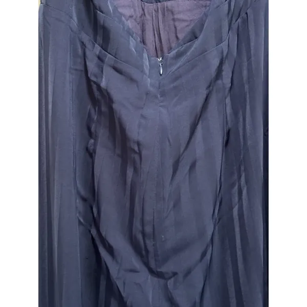 Lulus Navy Blue Halter Wide Leg Pant Jumpsuit Size Large Lined Zip Back‎ Chiffon - Image 6