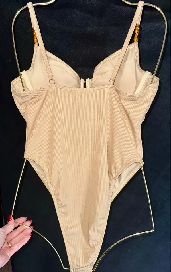 Tan One Piece Swimsuit - Image 4