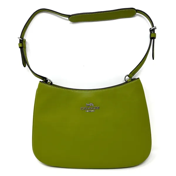 Coach Penelope Shoulder Bag Yellow Green Leather CO952 - Image 2