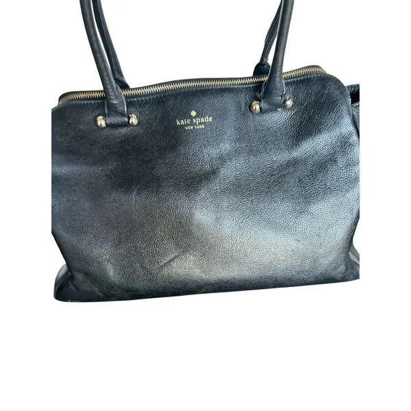 Kate Spade NY Textured Black Leather Satchel - Image 4