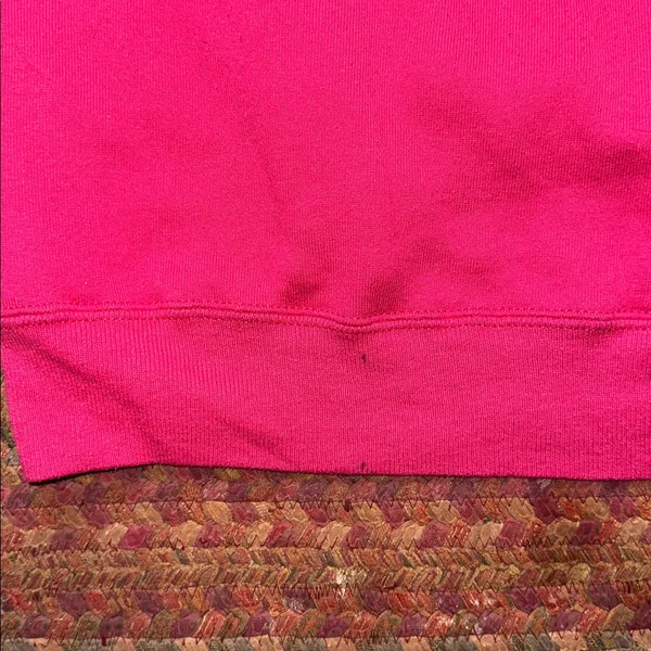 Vtg Jerzees Super Sweats Hot Pink Conversations Heart Sweatshirt - Image 5