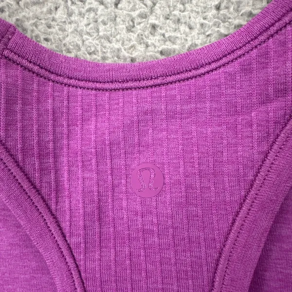 Lululemon Ebb to Street Cropped Racerback Tank Top Vivid Plum Athletic Women's 4 - Image 4