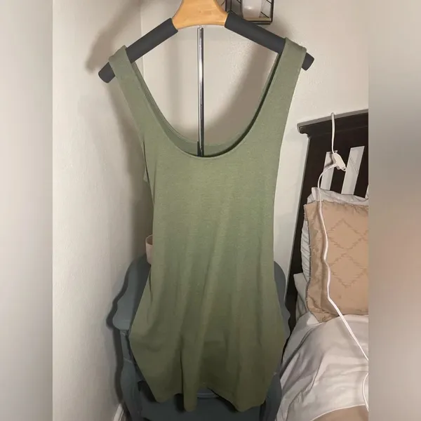 Aerie Green Knot Front Midi Dress Size XL​​ - Image 6