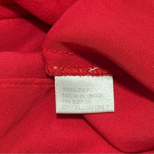Madison Marcus Women’s S Red Silk Double Ruffled Hem Spaghetti Strap Camisole - Image 8