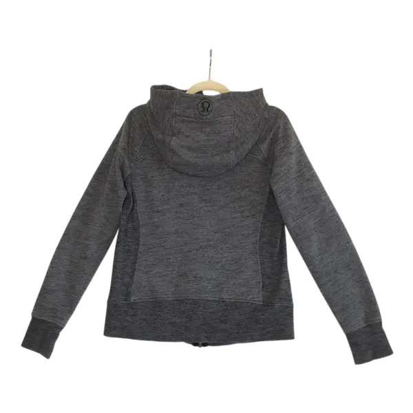 LULULEMON Scuba Hoodie Light Cotton Fleece Sz 10 Gray Everyday Outdoor Travel - Image 6