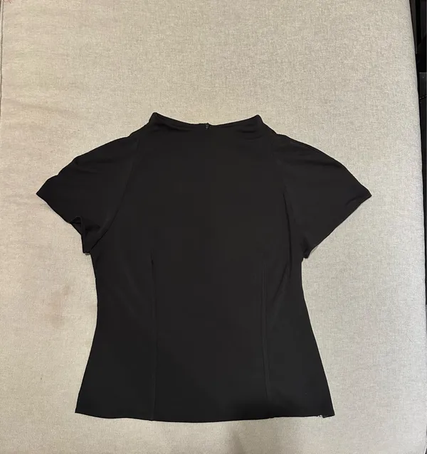 Zara Mock Neck Short Sleeve Top - Image 2