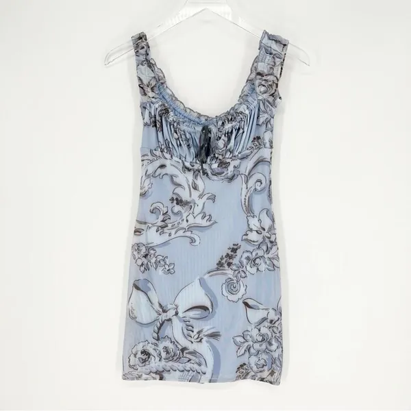 NWT Urban Outfitters Kimchi Blue Bianca Mesh Mini Dress Women's XS Blue Coquette - Image 2
