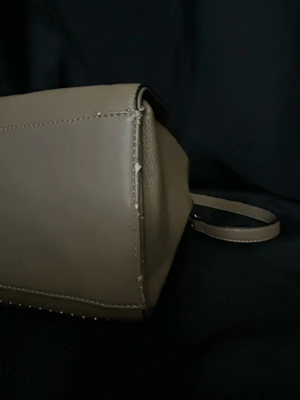 Mona B. Women's Taupe Studded Satchel Shoulder Bag Purse - Image 15