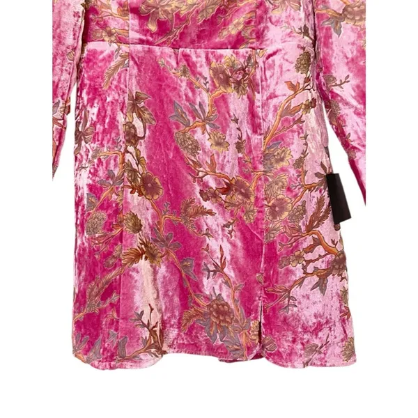 NWT Lulus Simply Decadent Pink Velvet Burnout Floral Bustier Mini Dress Medium - Image 6