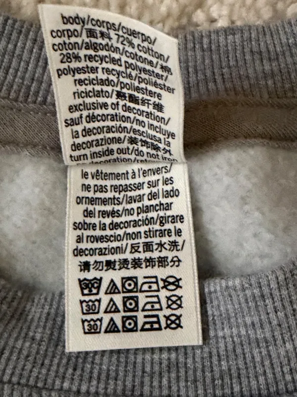 Victoria’s Secret PINK 1986 Sweatshirt Grey Medium Womens NWOT - Image 6