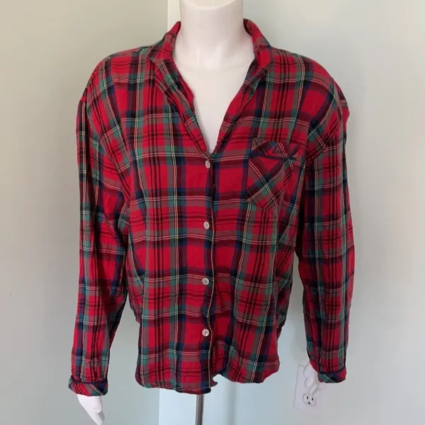 Victoria’S Secret Red Plaid Pajamas Set Small - Image 5