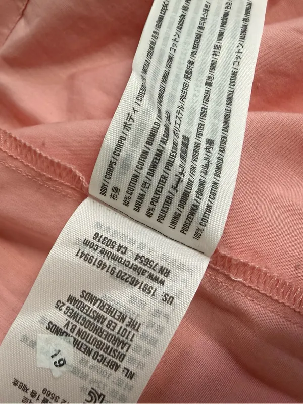 Abercrombie & Fitch Pink Smocked Tiered Dress Size Large Tall Pockets - Image 6