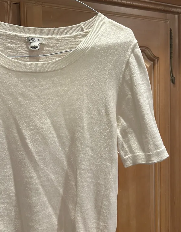 Jcrew Cream Half Sleeved Sweater  - Image 3