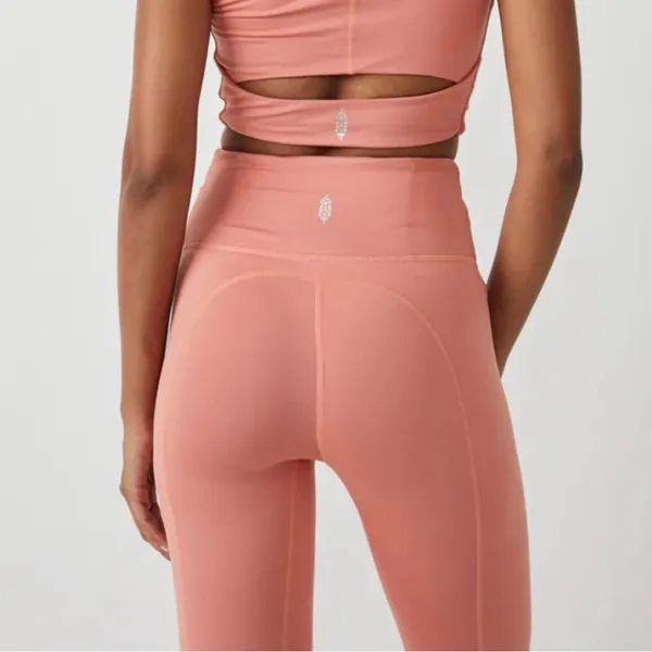 FP Movement High-Rise Ankle Breathe Deeper Leggings Size S Crush Blush/Peach NWT - Image 2