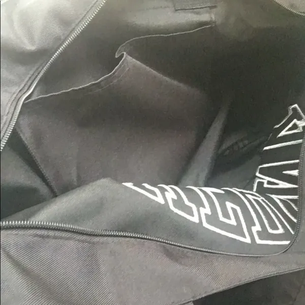 New VS PINK 2022 Black with Plaid Logo Weekender Tote Shoulder Bag - Image 6
