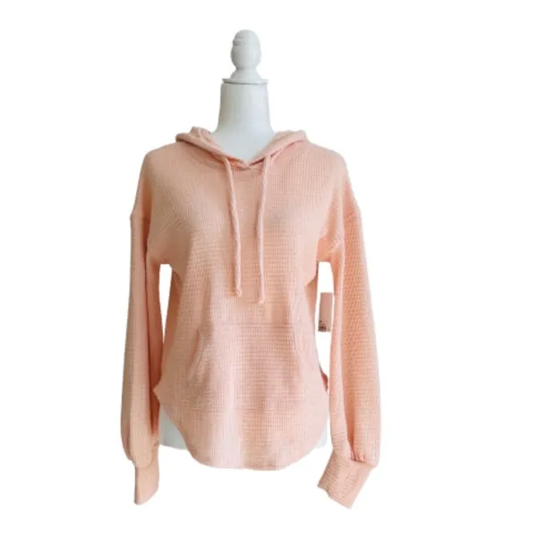 SO Hoodie Sweater Peach Kangaroo Pocket Pullover Lightweight Top Small NEW - Image 11