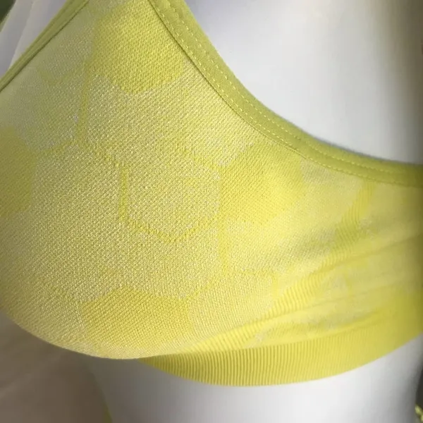 Oiselle Padded Yellow Green Sports Bra Women's Size Small - Image 3