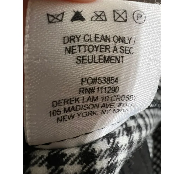 Derek Lam 10 Crosby Houndstooth Plaid Flare Work Trousers Size 0 - Image 11
