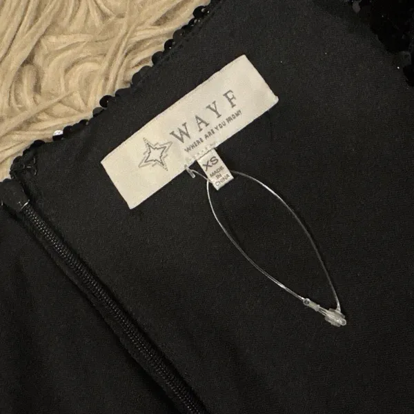 NWOT WAYF sequined black dress XS - Image 4