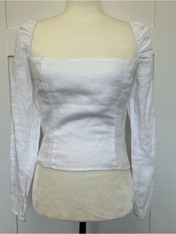 Reformation Khloe Linen Top - Image 3