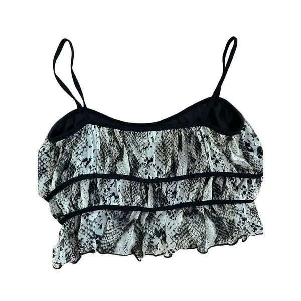 Urban Outfitters Sheer Snake Print‎ Crop Tank Top sz large - Image 2