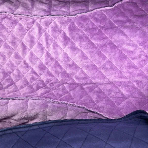The North Face quilted jacket coat fitted purple osito lined two tone large - Image 7