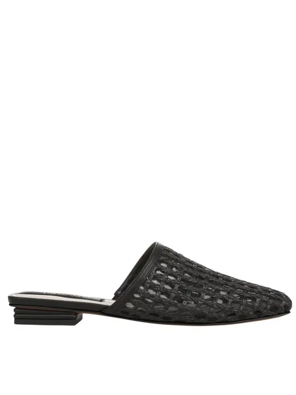 NWT Franco Sarto Toba Mule Slip On Square Toe J8092S1 Black Woven 9M - Image 6
