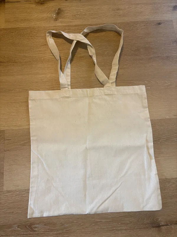 Good Vibes Canvas Tote Bag Tan - Image 3