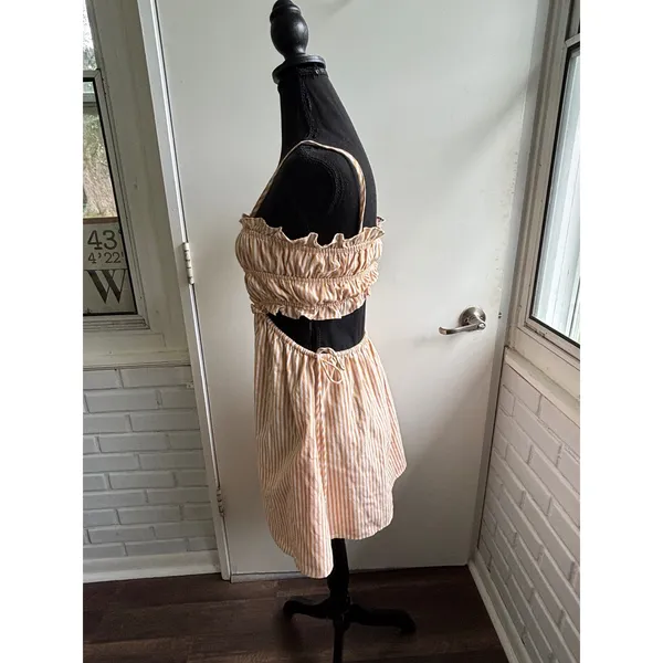 Sabo Lucy Smocked Cutout Mini Dress XS Size 2 boho beach coastal festival - Image 4