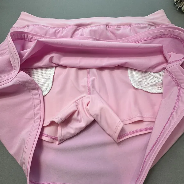 LANDS END Swim Skort Women's 14 Blossom Pink Skirt w/ Attached Shorts Pockets - Image 3