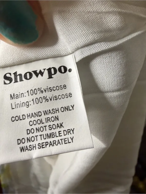 NWT Showpo Svana Dress Summer Petals Floral Puff Sleeve Mini US 10 - Image 5