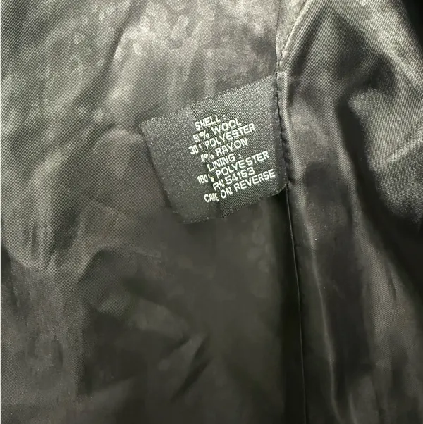 Women’s Guess Los Angeles Black Peacoat - Image 8