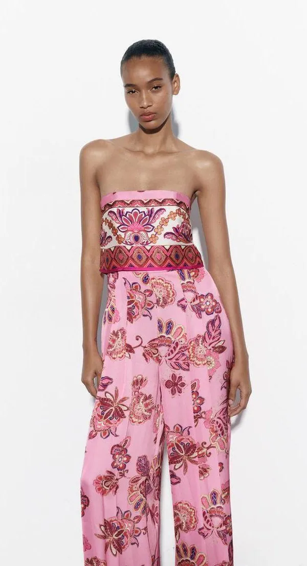 jumpsuit romper wide leg sleeveless boho floral summer vacation casual - Image 8