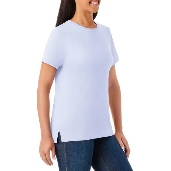 Members Mark Womens Tee Blue Size XS Glacier Short Sleeve Crewneck Classicwear - Image 3
